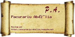 Pacurariu Abélia névjegykártya